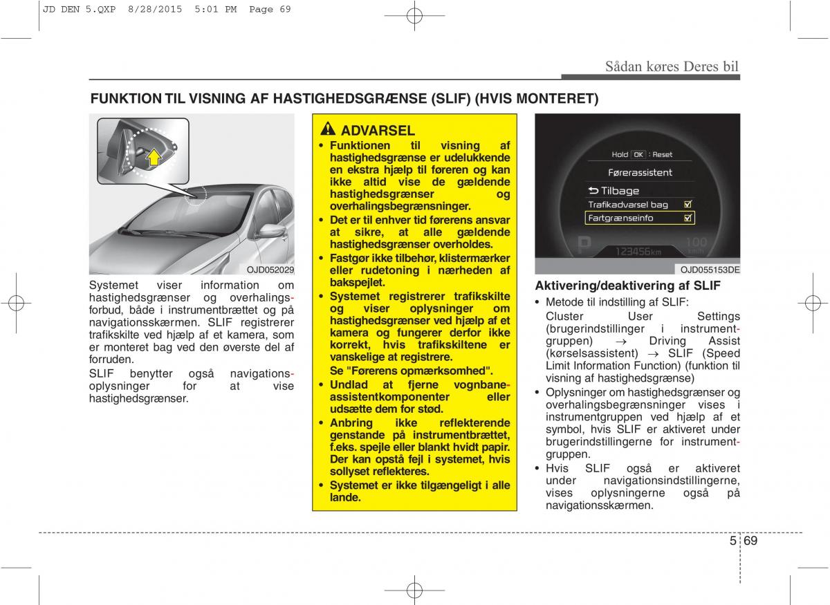 KIA Ceed II 2 Bilens instruktionsbog / page 441