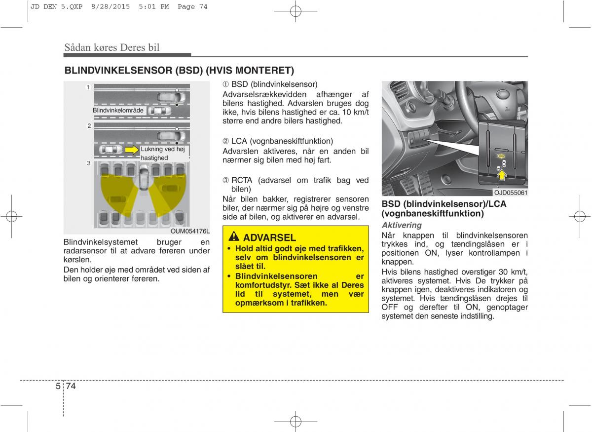 KIA Ceed II 2 Bilens instruktionsbog / page 446