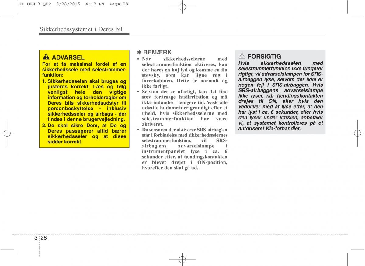 KIA Ceed II 2 Bilens instruktionsbog / page 45