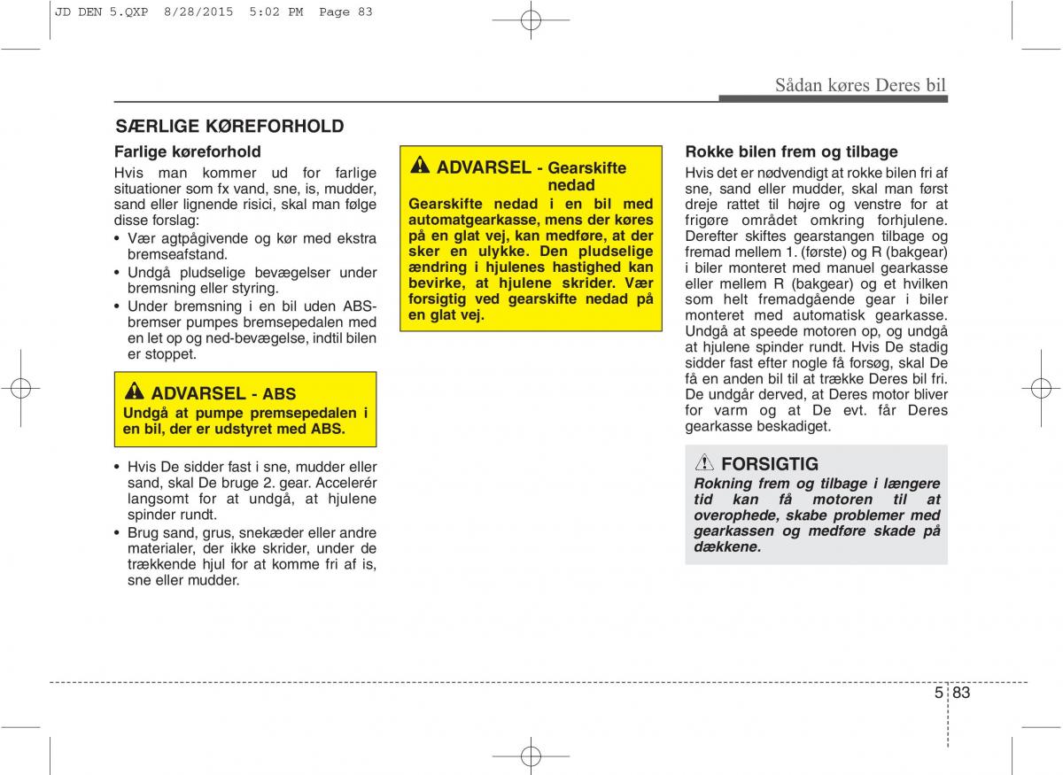 KIA Ceed II 2 Bilens instruktionsbog / page 455