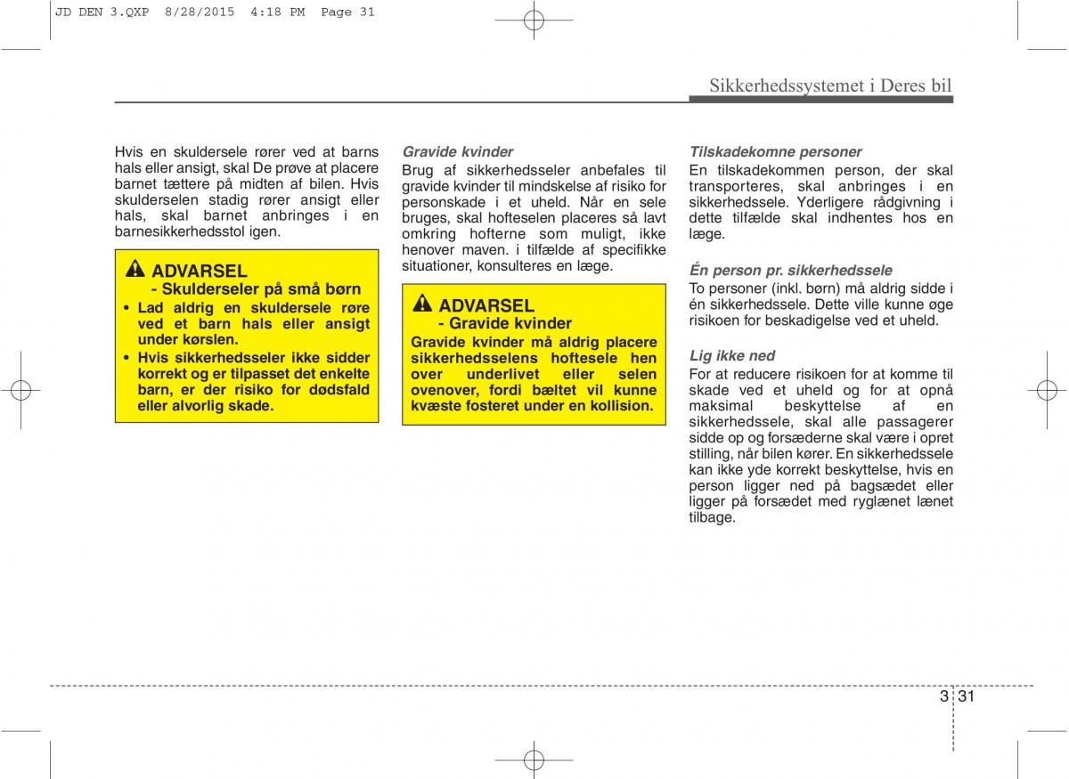 KIA Ceed II 2 Bilens instruktionsbog / page 48