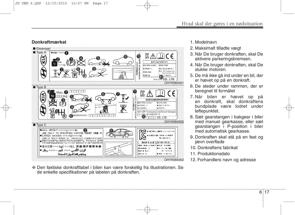 KIA Ceed II 2 Bilens instruktionsbog / page 489