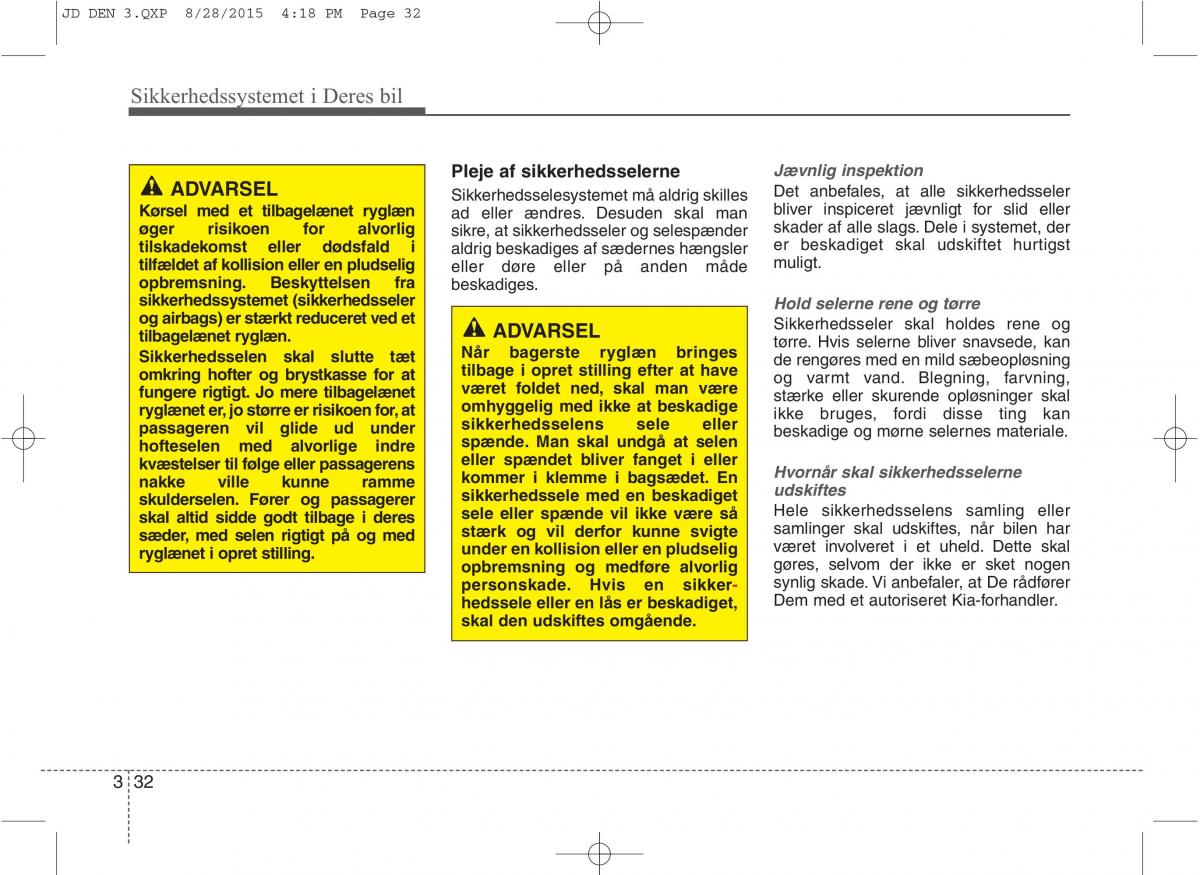 KIA Ceed II 2 Bilens instruktionsbog / page 49