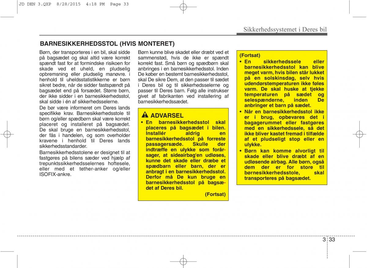 KIA Ceed II 2 Bilens instruktionsbog / page 50