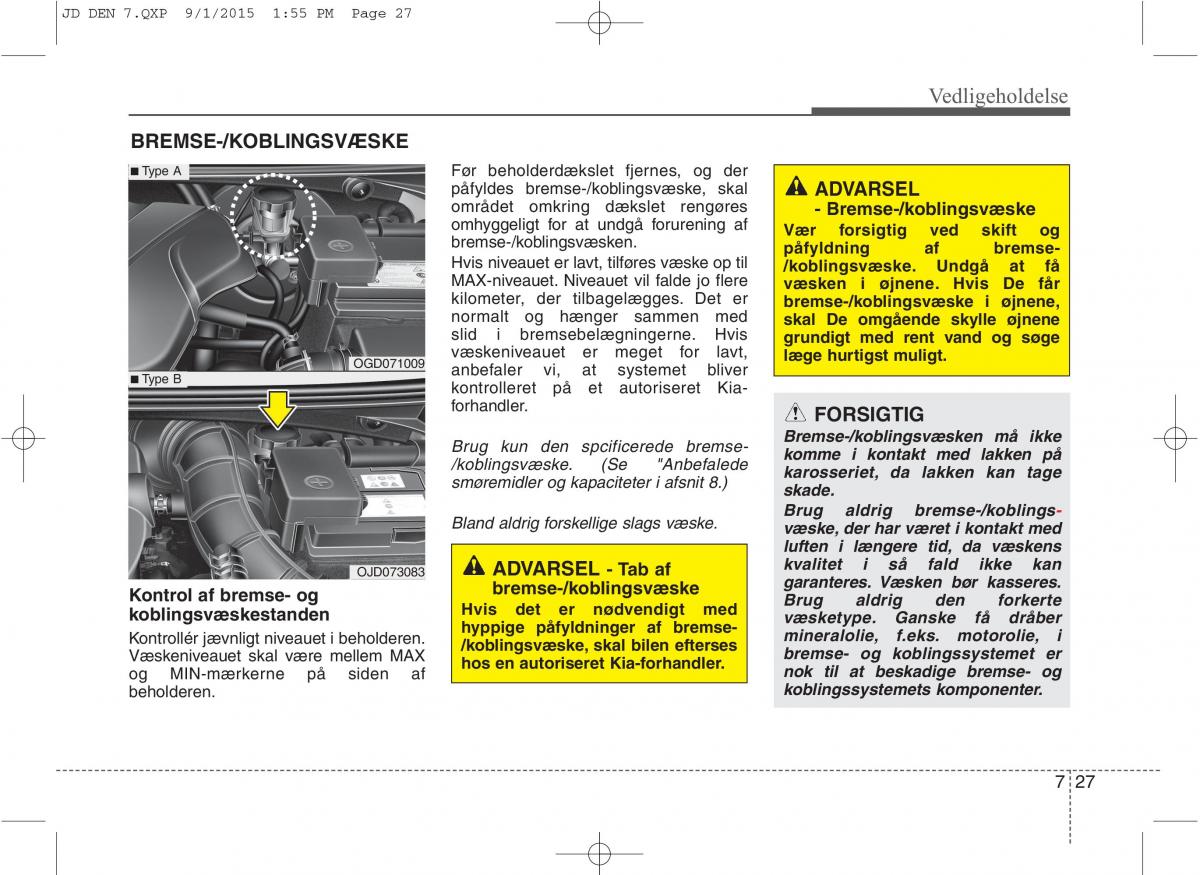 KIA Ceed II 2 Bilens instruktionsbog / page 531