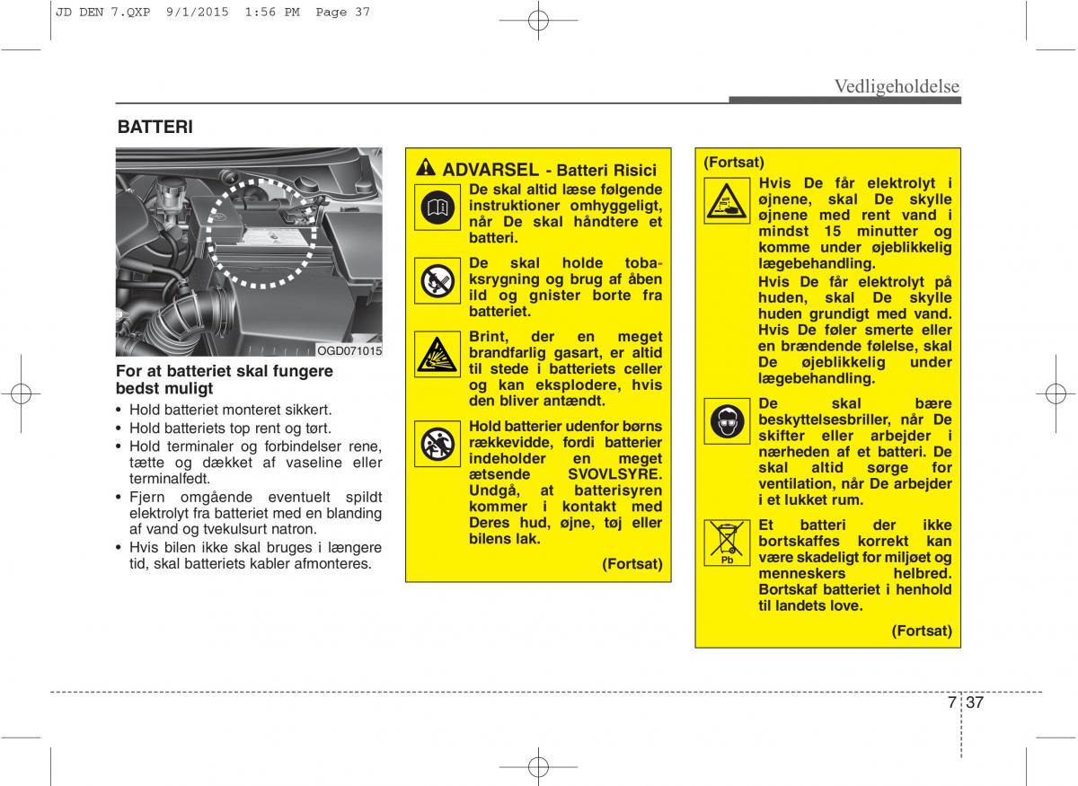 KIA Ceed II 2 Bilens instruktionsbog / page 541