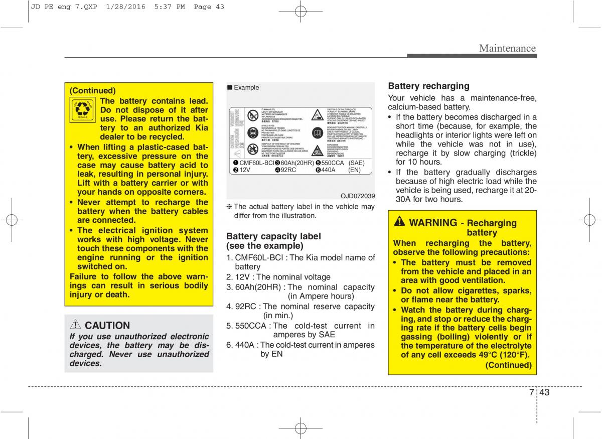 KIA Ceed II 2 owners manual / page 549