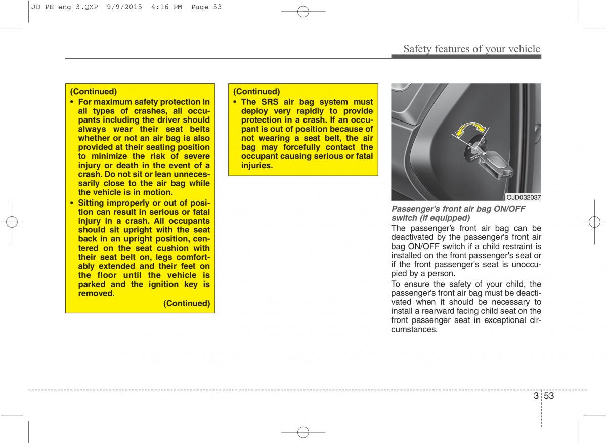 KIA Ceed II 2 owners manual / page 70