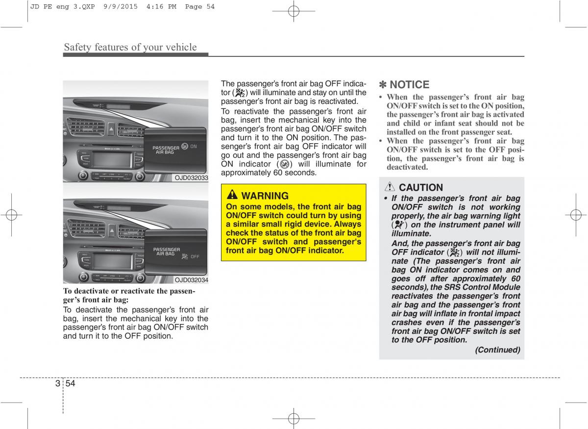 KIA Ceed II 2 owners manual / page 71