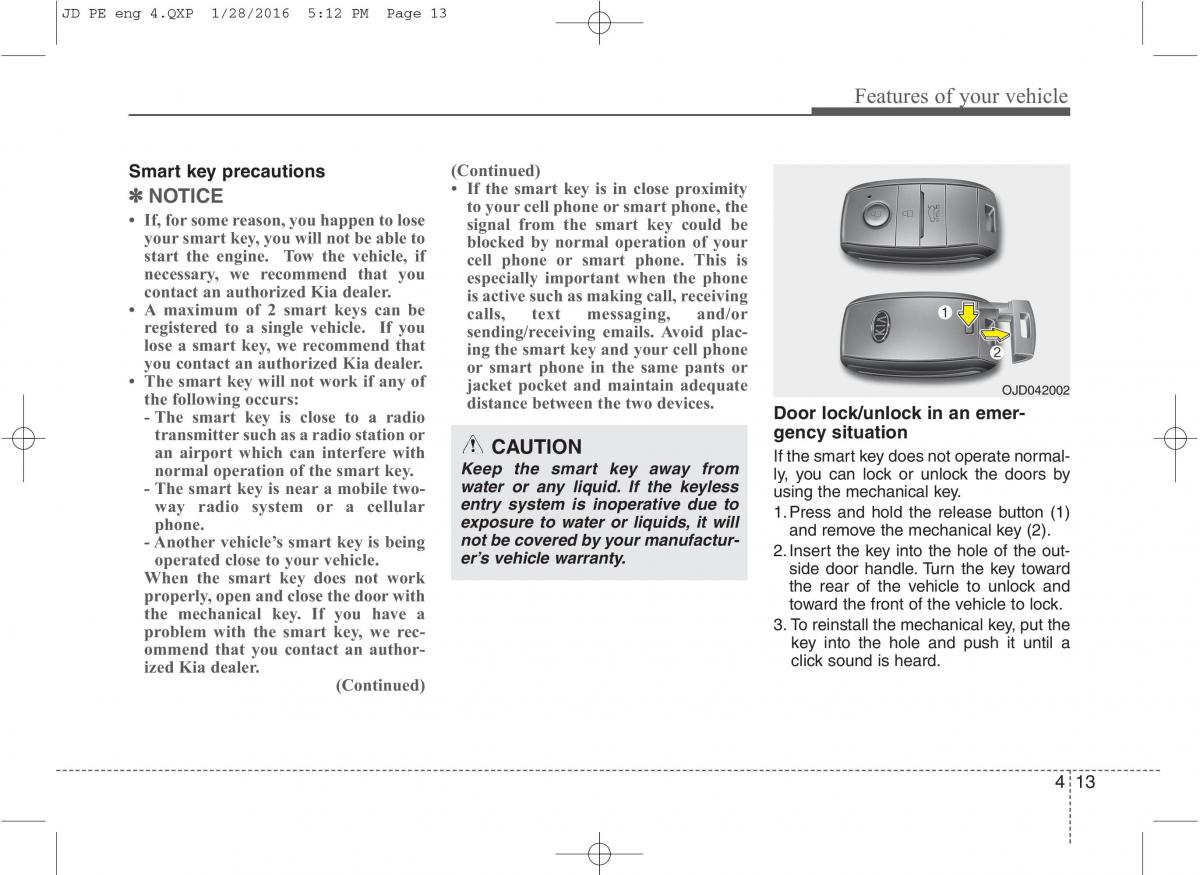 KIA Ceed II 2 owners manual / page 96