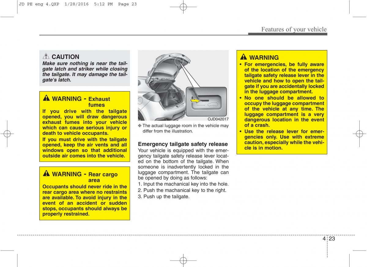 KIA Ceed II 2 owners manual / page 106