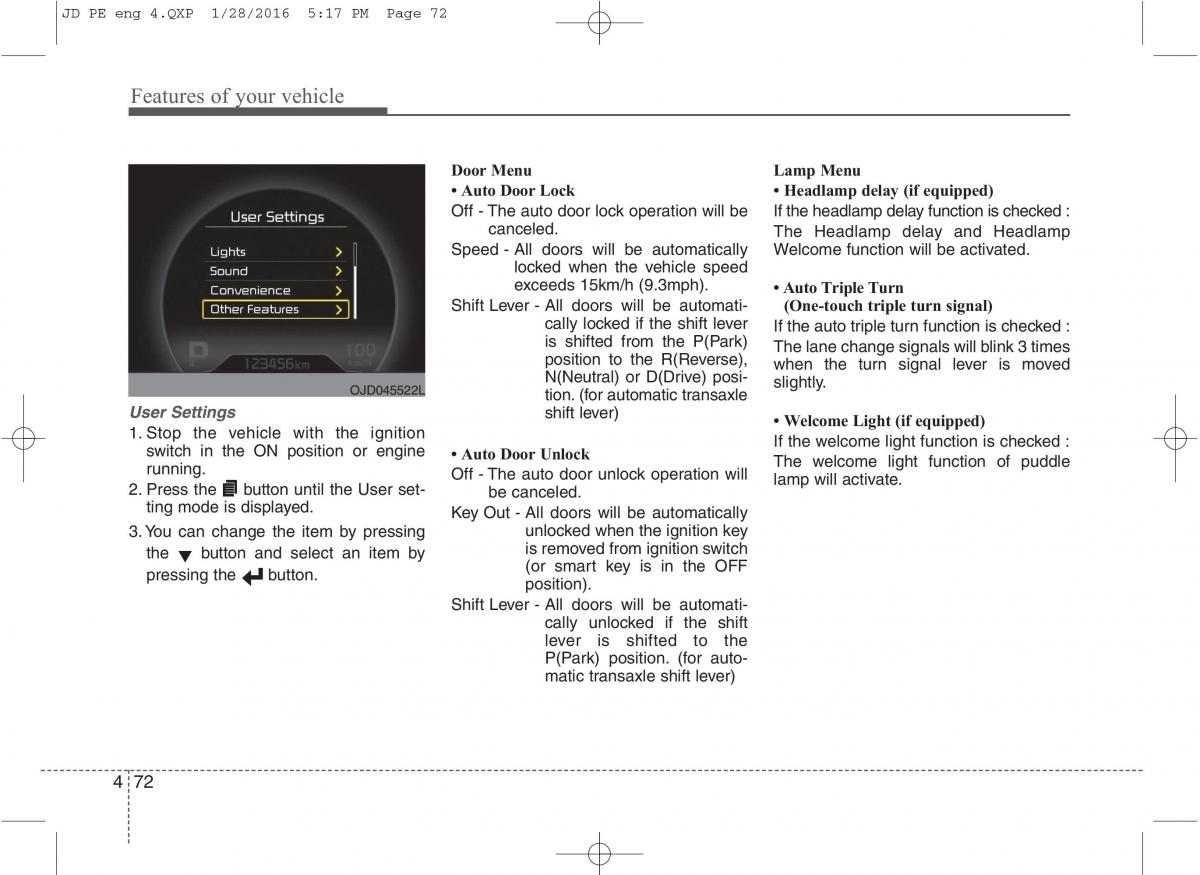 KIA Ceed II 2 owners manual / page 155