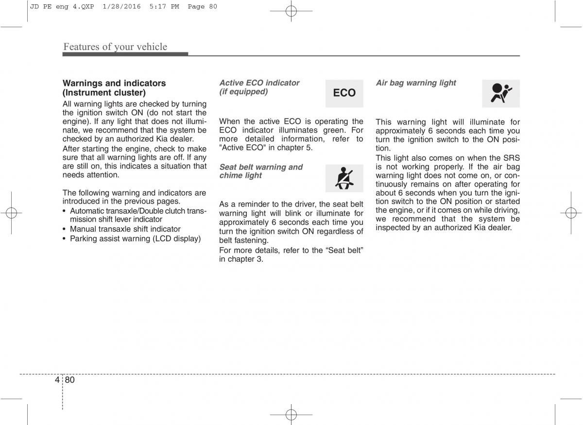 KIA Ceed II 2 owners manual / page 163