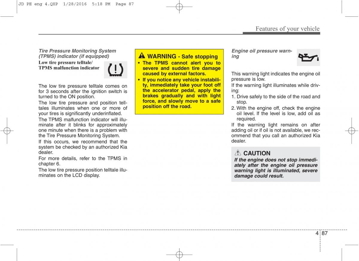 KIA Ceed II 2 owners manual / page 170