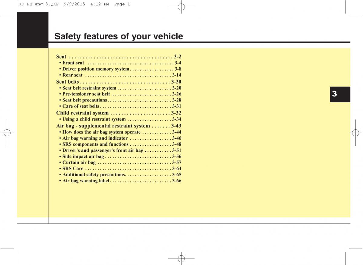 KIA Ceed II 2 owners manual / page 18