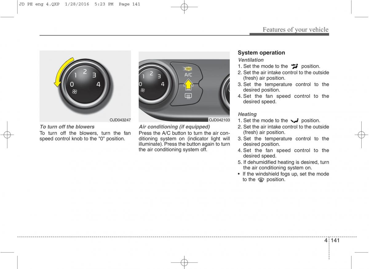 KIA Ceed II 2 owners manual / page 224