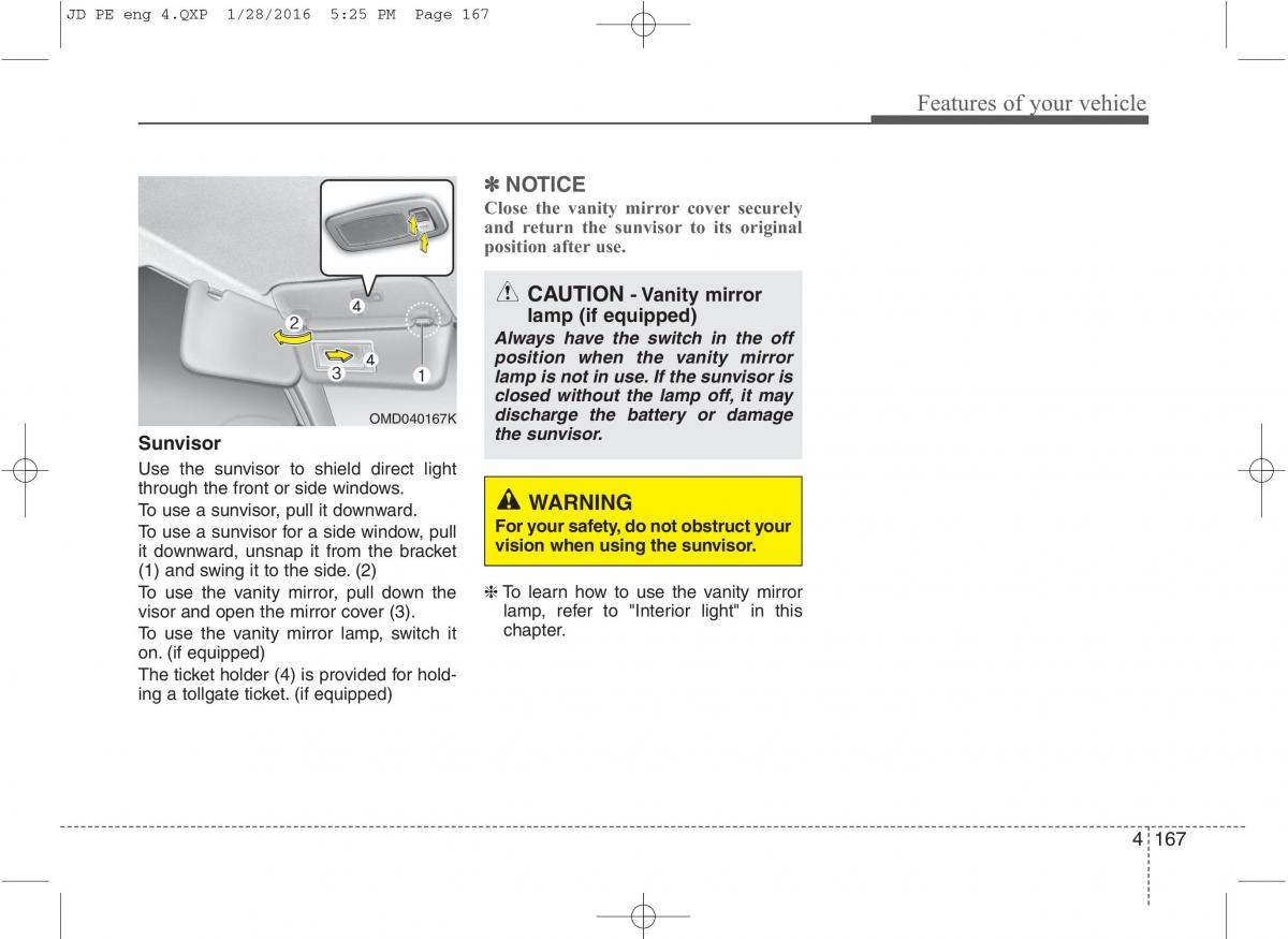 KIA Ceed II 2 owners manual / page 250