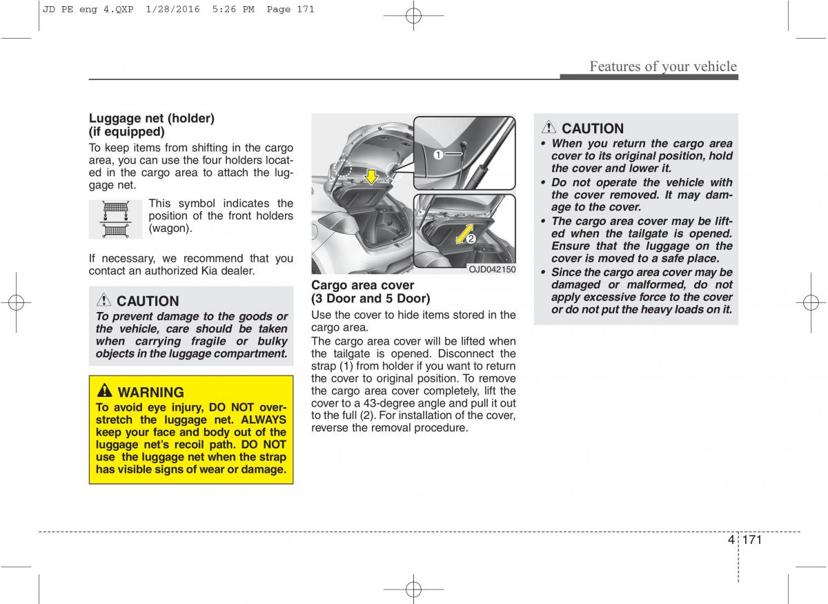 KIA Ceed II 2 owners manual / page 254