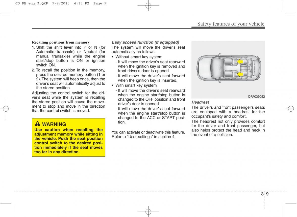 KIA Ceed II 2 owners manual / page 26