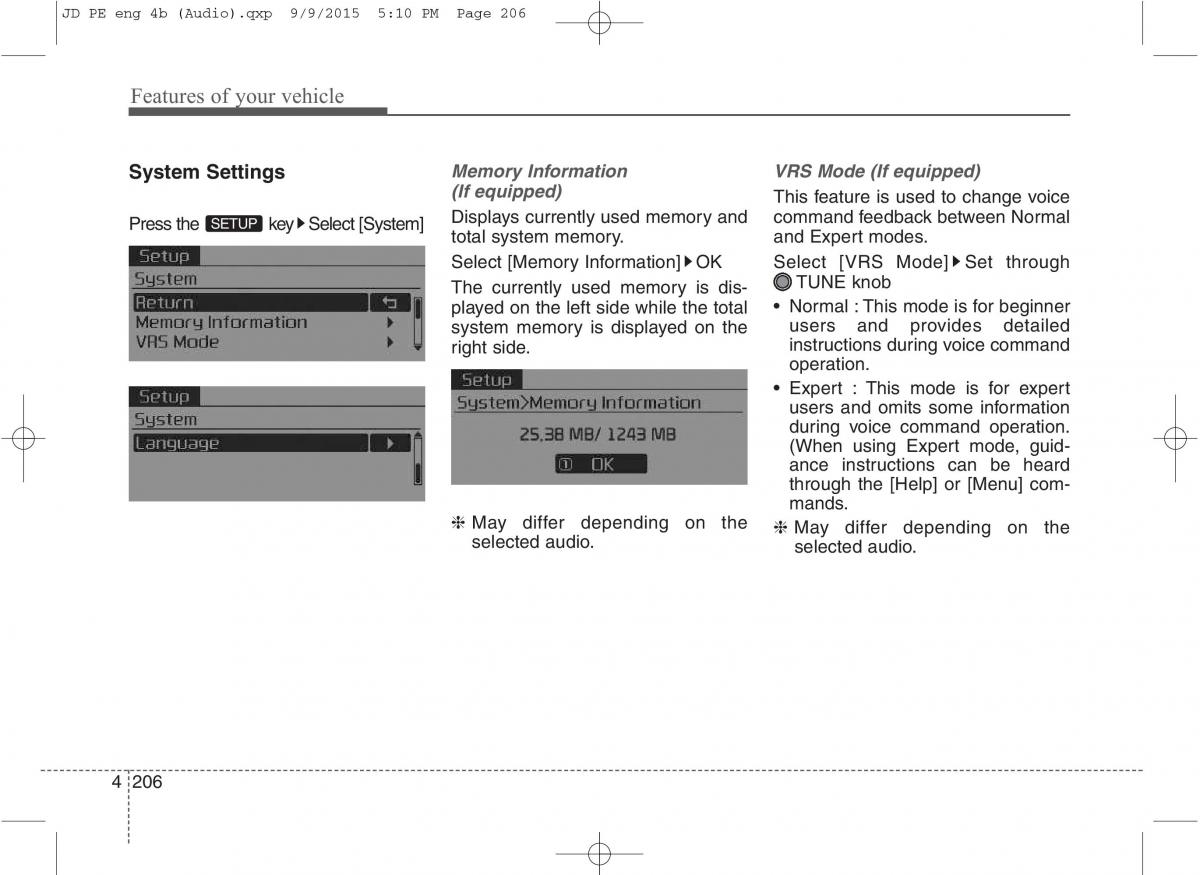 KIA Ceed II 2 owners manual / page 289