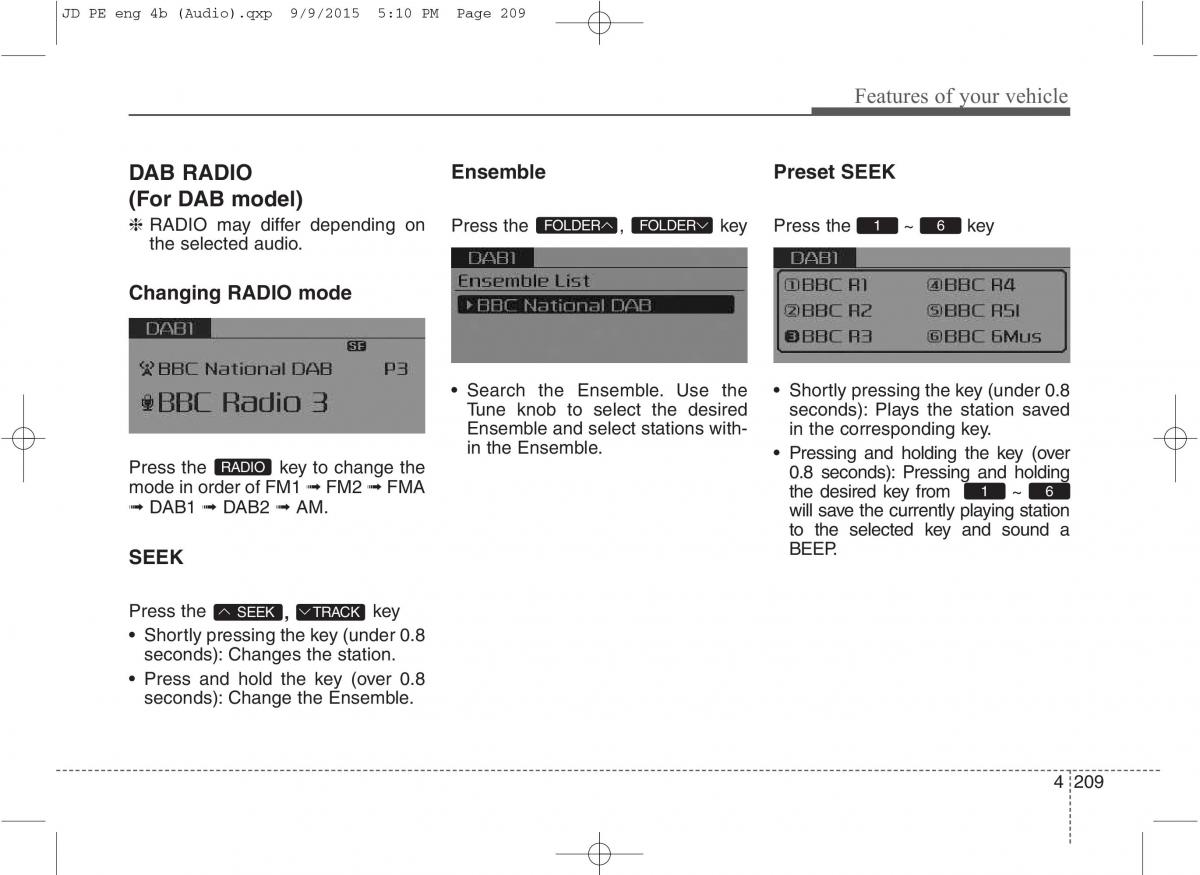 KIA Ceed II 2 owners manual / page 292