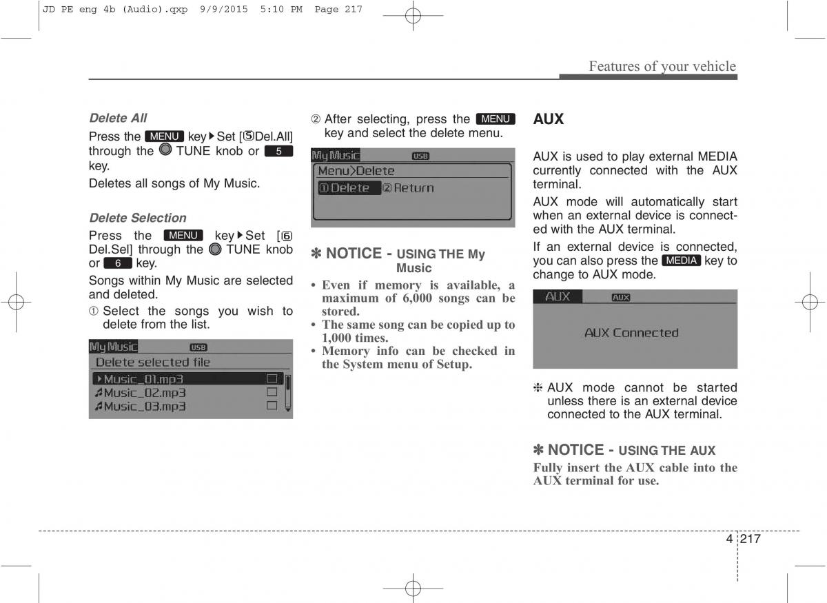 KIA Ceed II 2 owners manual / page 300