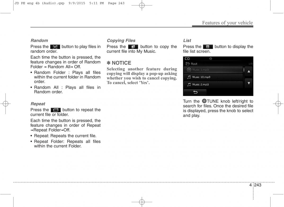 KIA Ceed II 2 owners manual / page 326