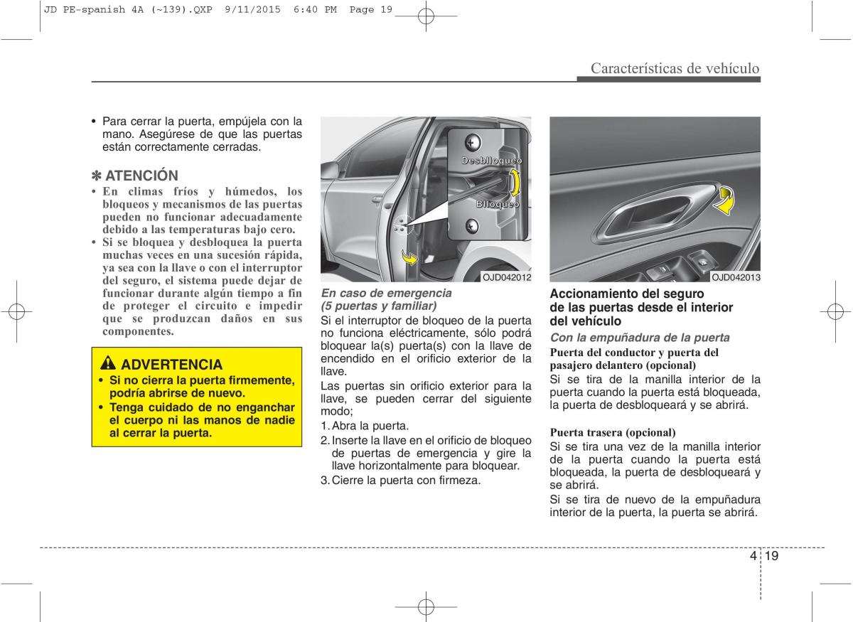 KIA Ceed II 2 manual del propietario / page 104