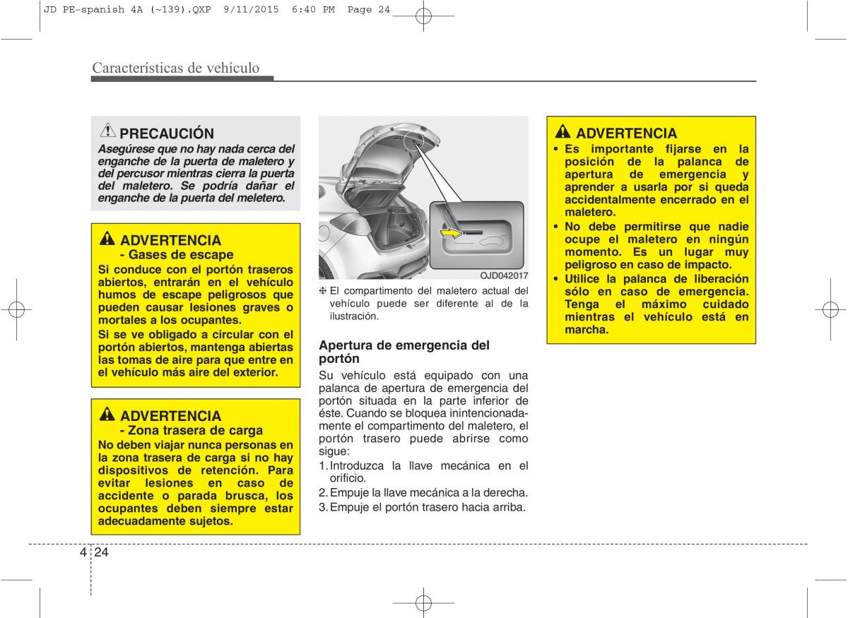 KIA Ceed II 2 manual del propietario / page 109