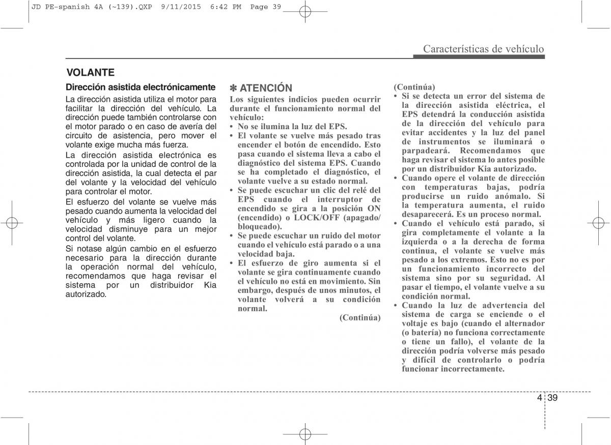 KIA Ceed II 2 manual del propietario / page 124