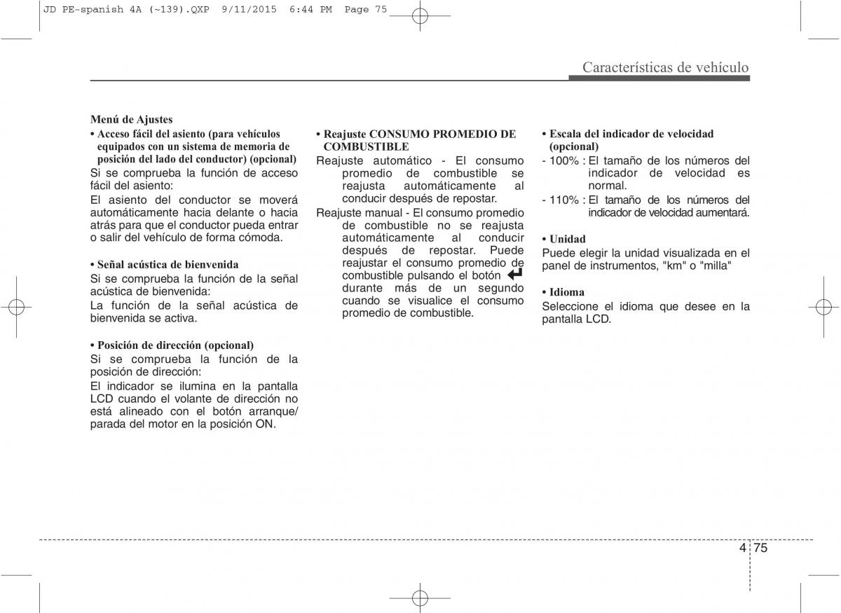 KIA Ceed II 2 manual del propietario / page 160