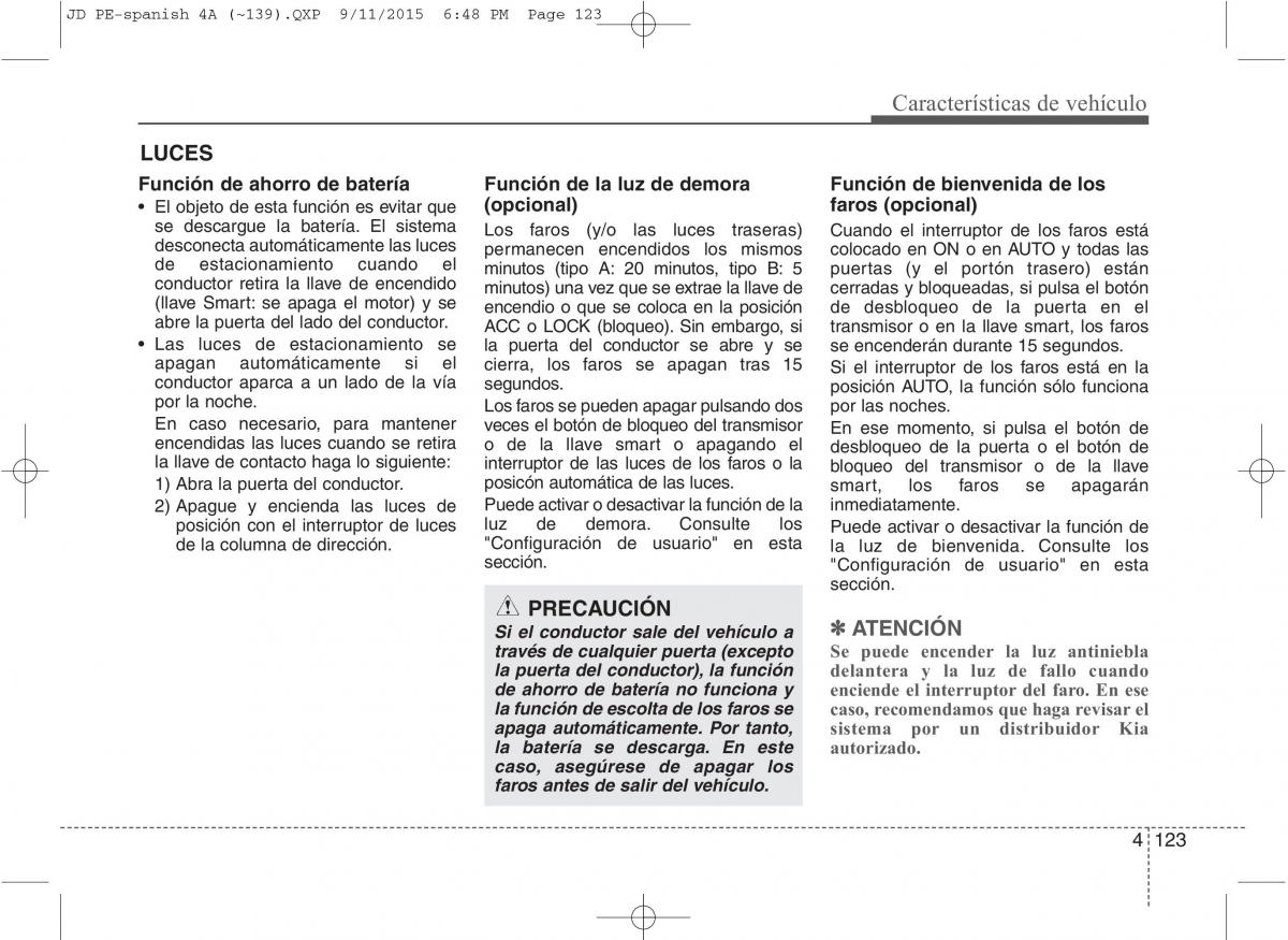 KIA Ceed II 2 manual del propietario / page 208