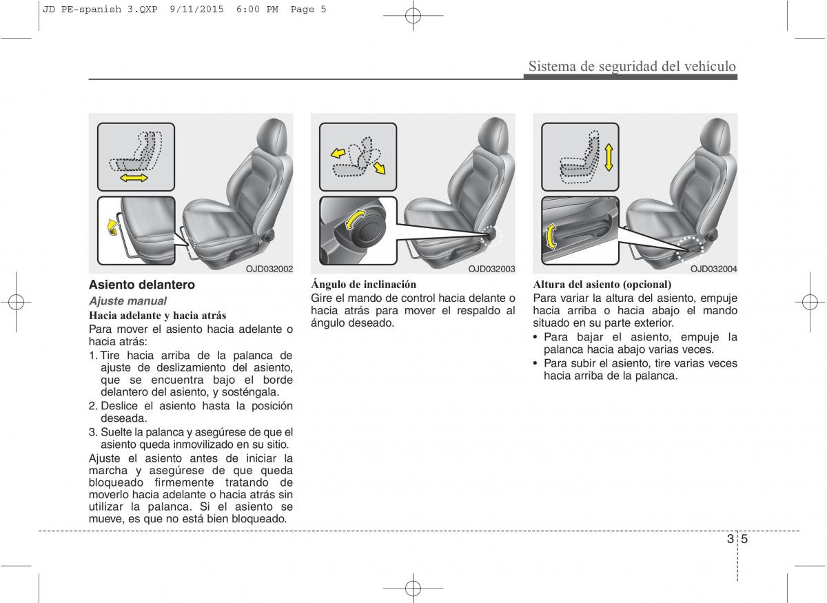 KIA Ceed II 2 manual del propietario / page 22