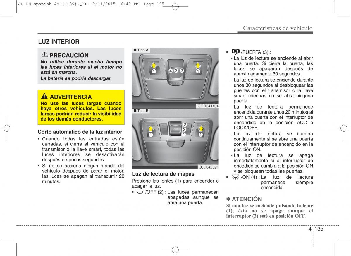 KIA Ceed II 2 manual del propietario / page 220