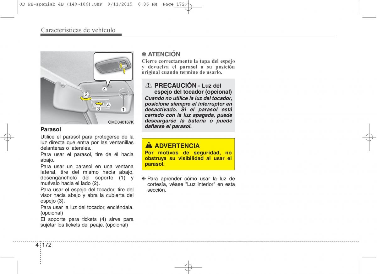 KIA Ceed II 2 manual del propietario / page 257