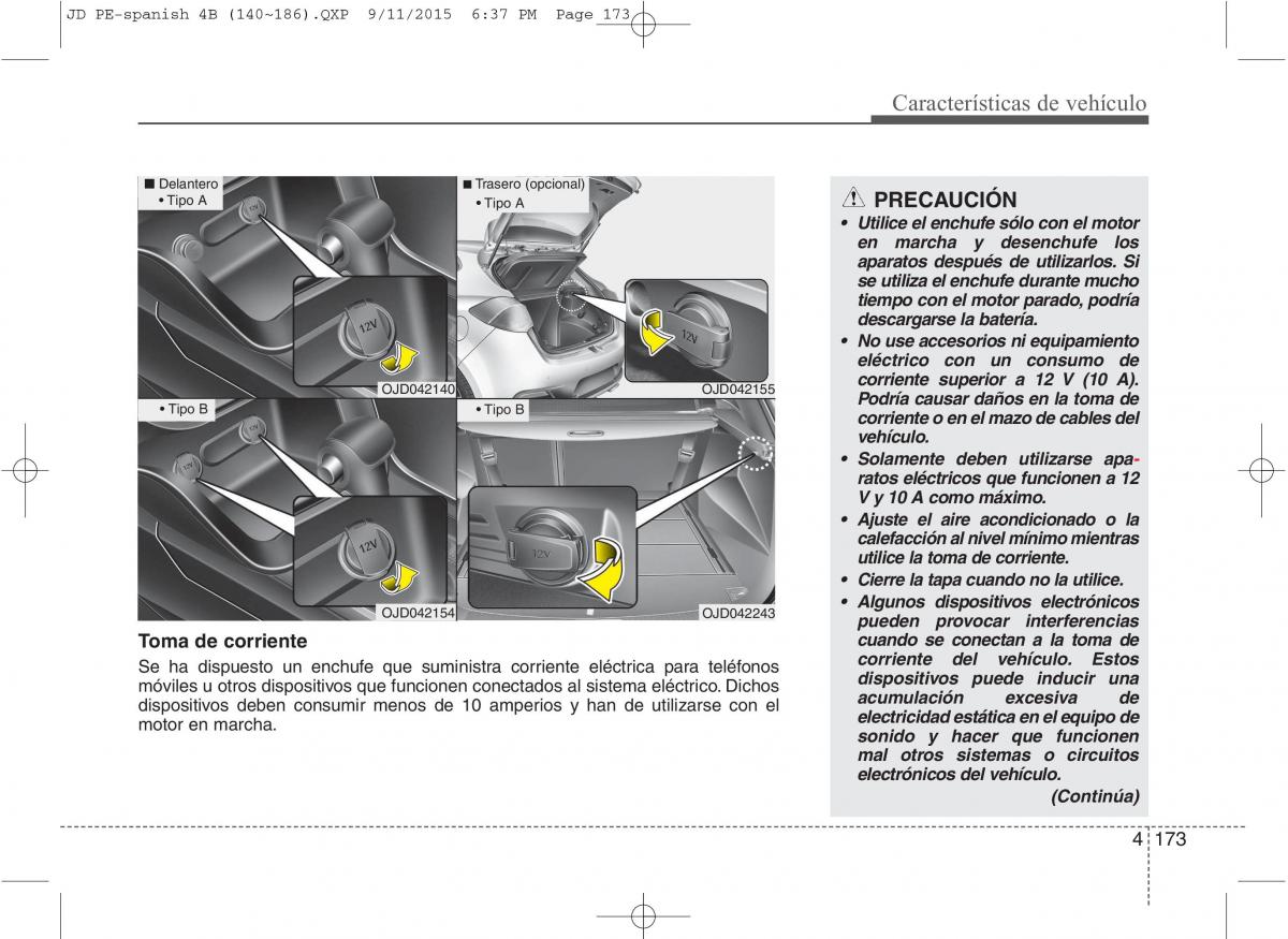 KIA Ceed II 2 manual del propietario / page 258