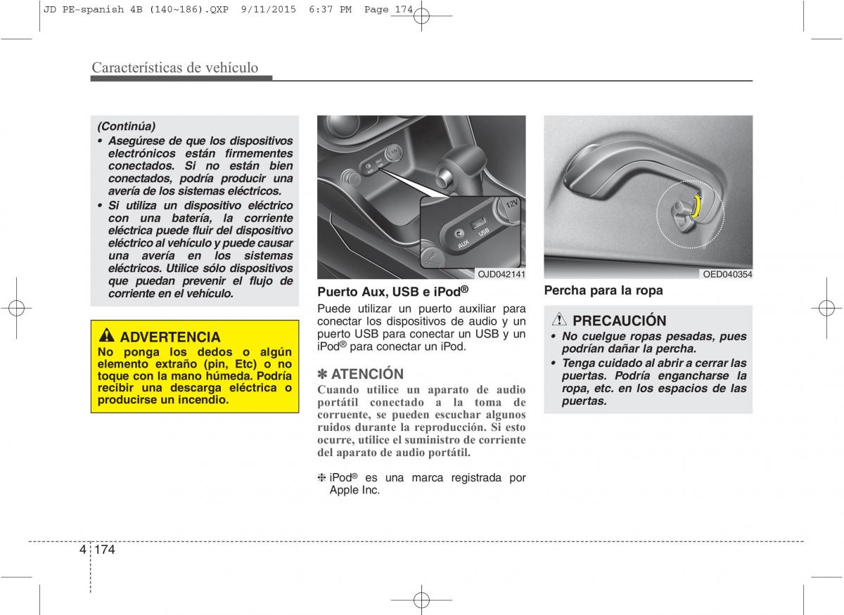 KIA Ceed II 2 manual del propietario / page 259