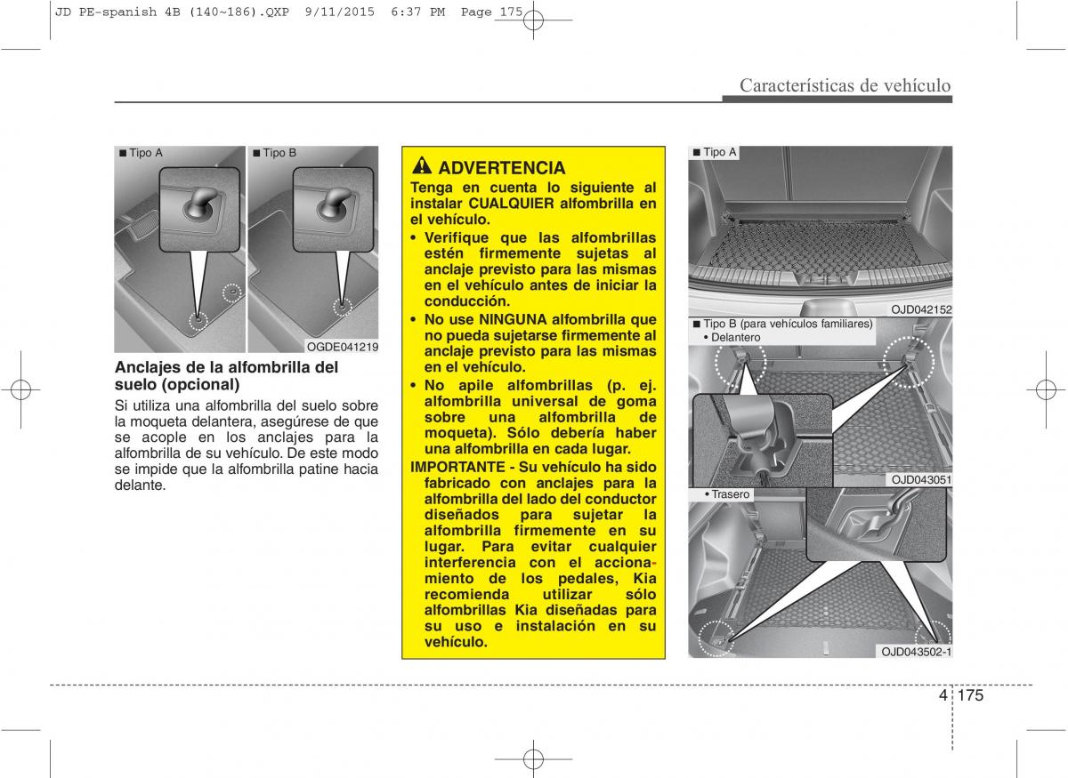 KIA Ceed II 2 manual del propietario / page 260