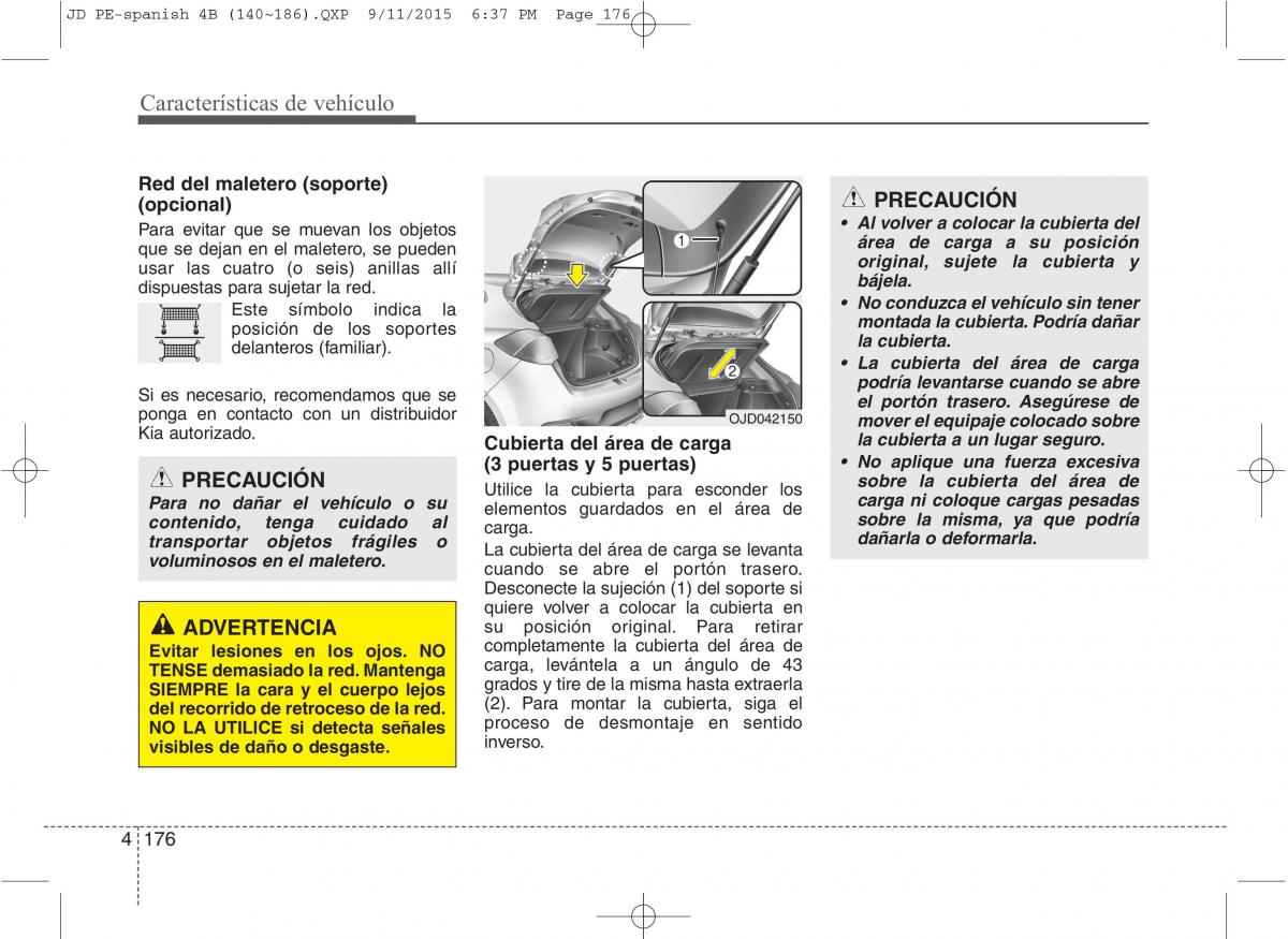 KIA Ceed II 2 manual del propietario / page 261