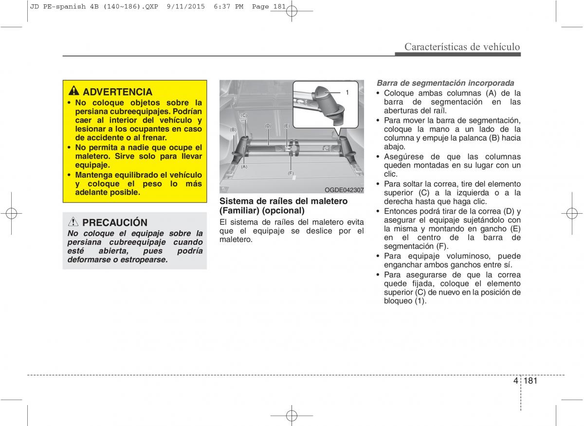 KIA Ceed II 2 manual del propietario / page 266