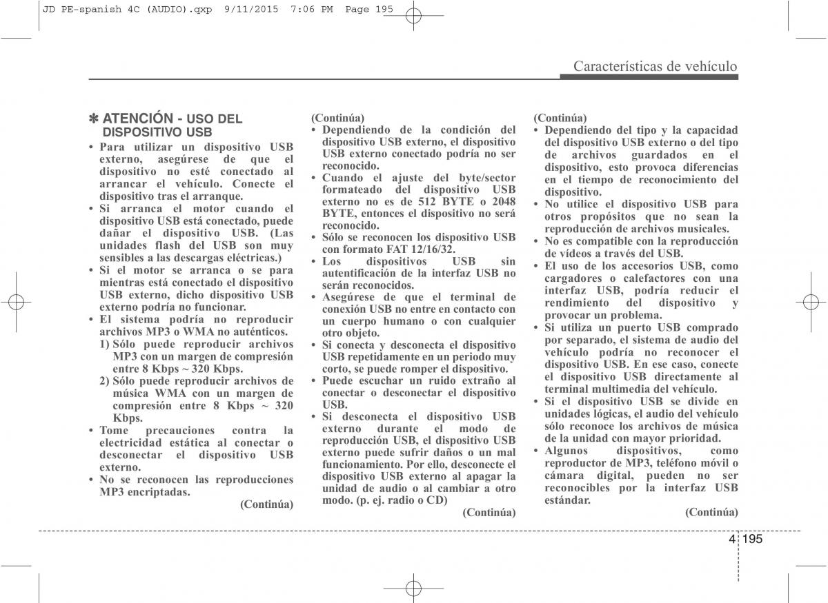 KIA Ceed II 2 manual del propietario / page 280