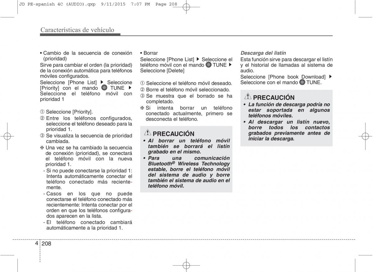 KIA Ceed II 2 manual del propietario / page 293