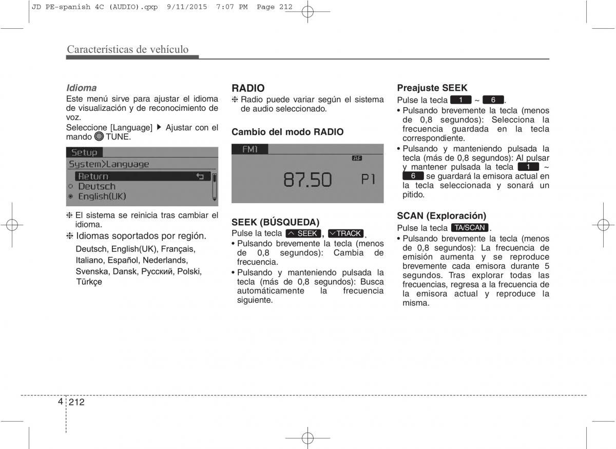 KIA Ceed II 2 manual del propietario / page 297