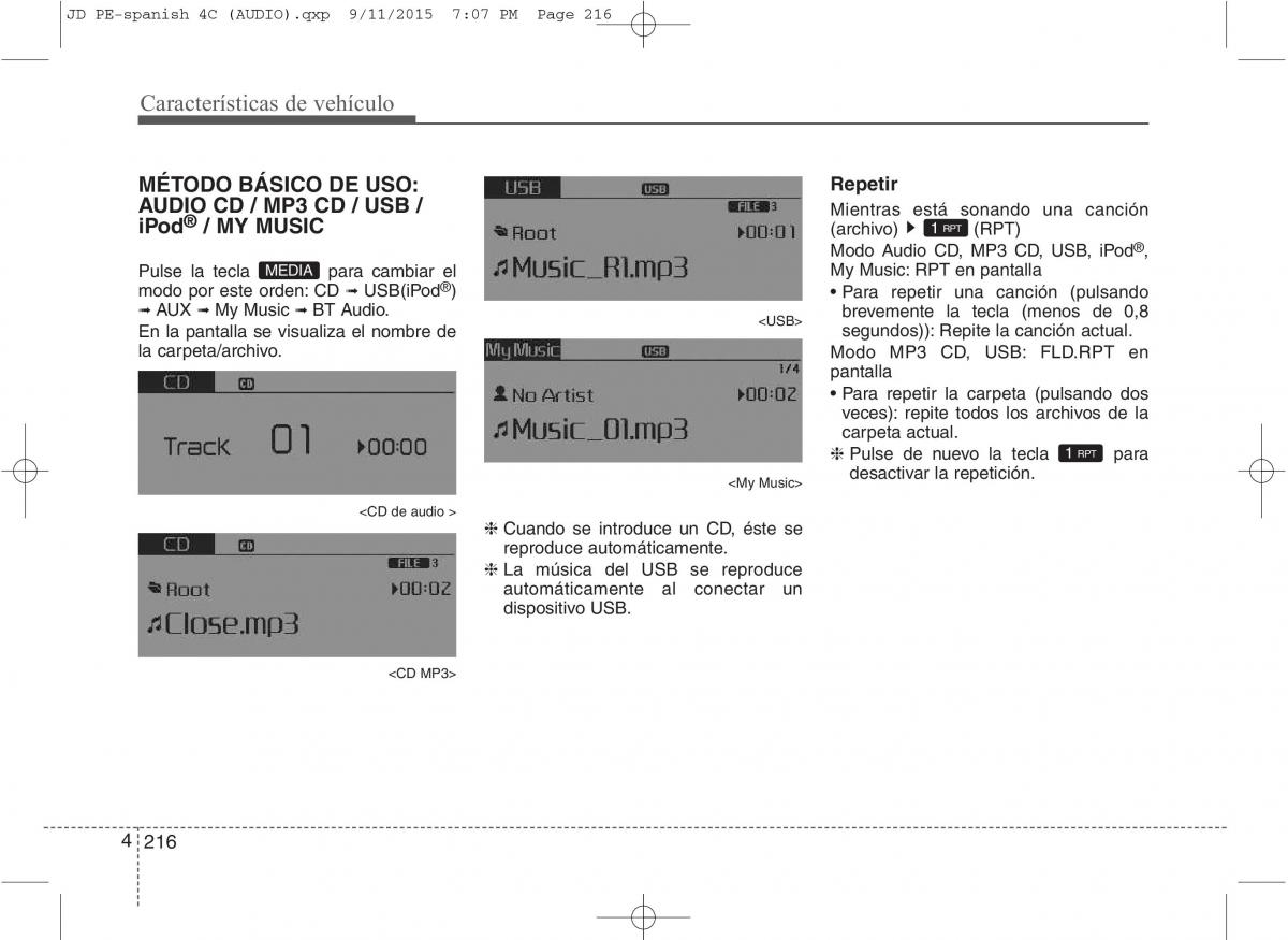 KIA Ceed II 2 manual del propietario / page 301