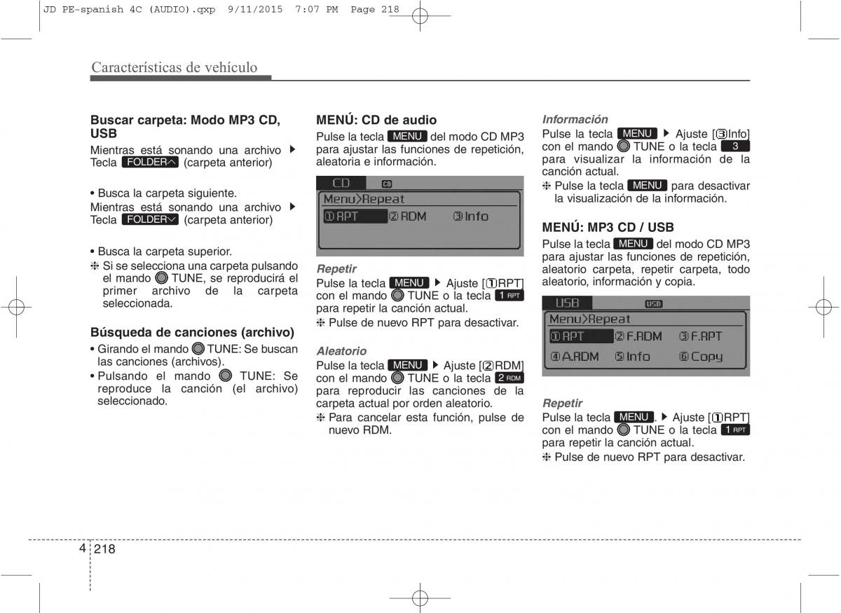 KIA Ceed II 2 manual del propietario / page 303