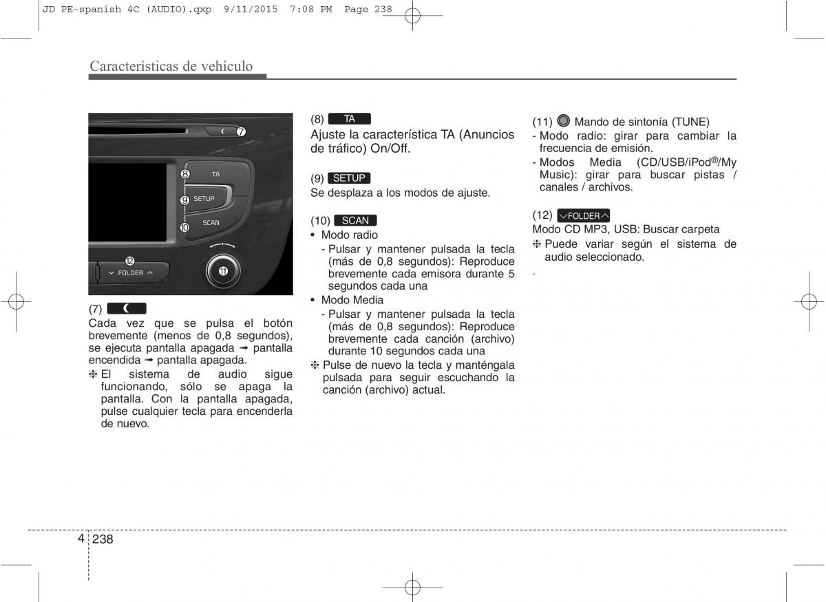 KIA Ceed II 2 manual del propietario / page 323