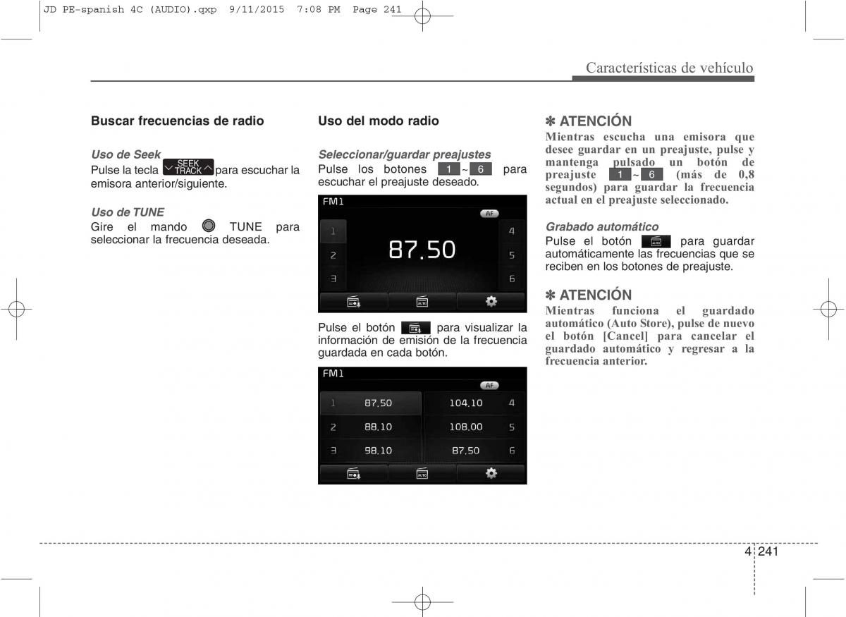 KIA Ceed II 2 manual del propietario / page 326