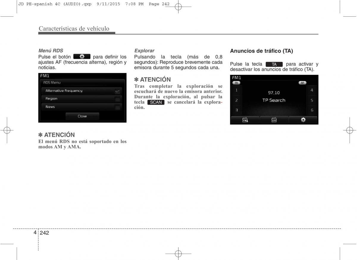 KIA Ceed II 2 manual del propietario / page 327