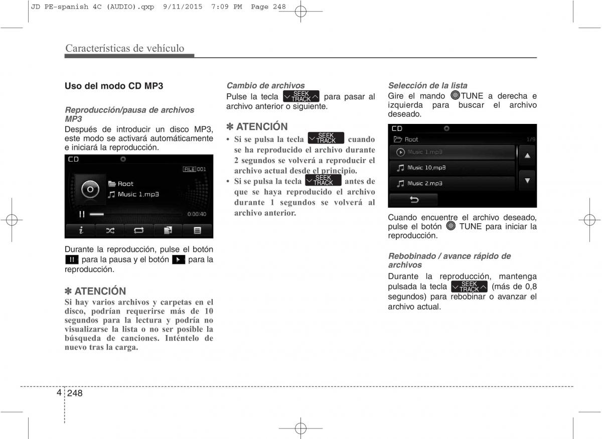 KIA Ceed II 2 manual del propietario / page 333