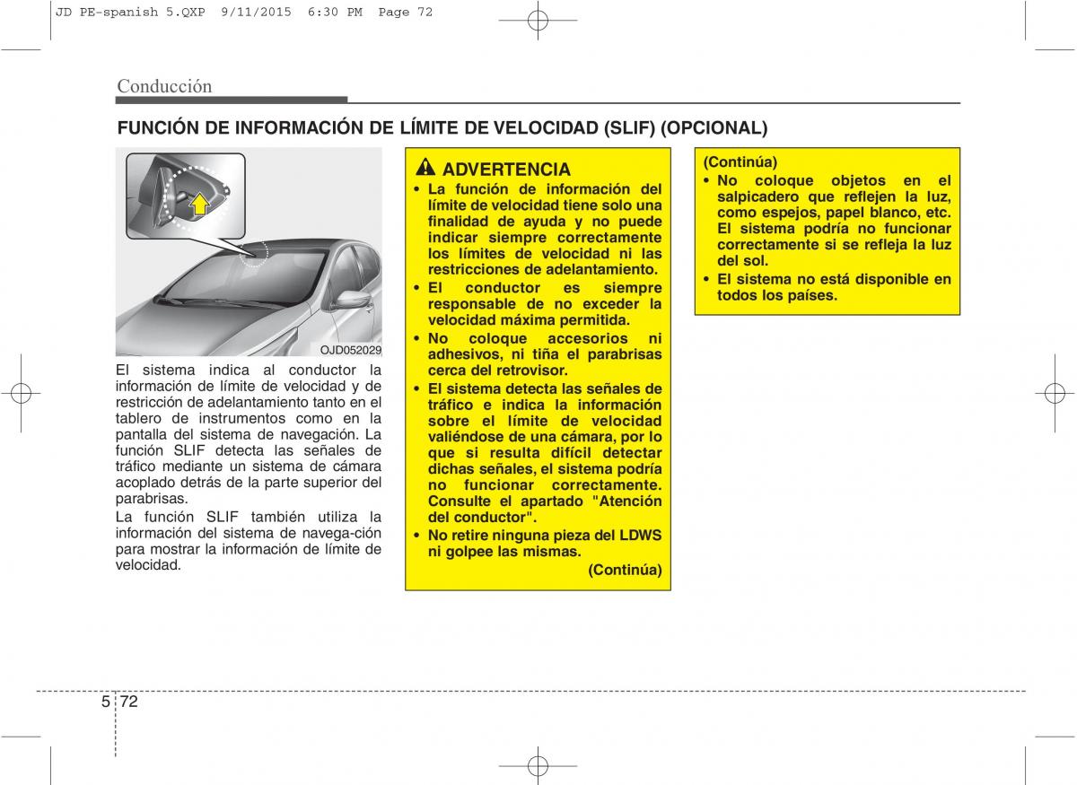 KIA Ceed II 2 manual del propietario / page 455